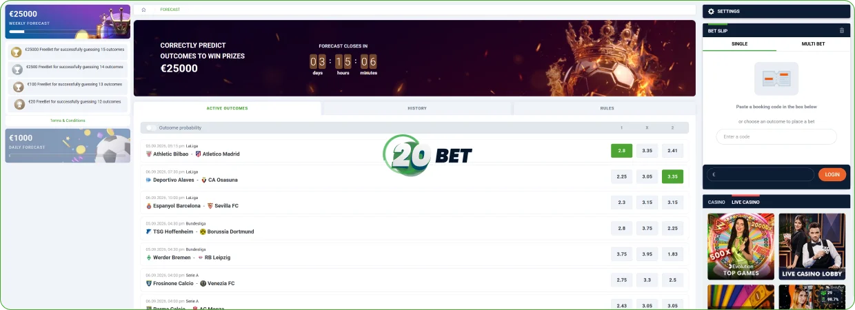 20Bet Mobilne stave